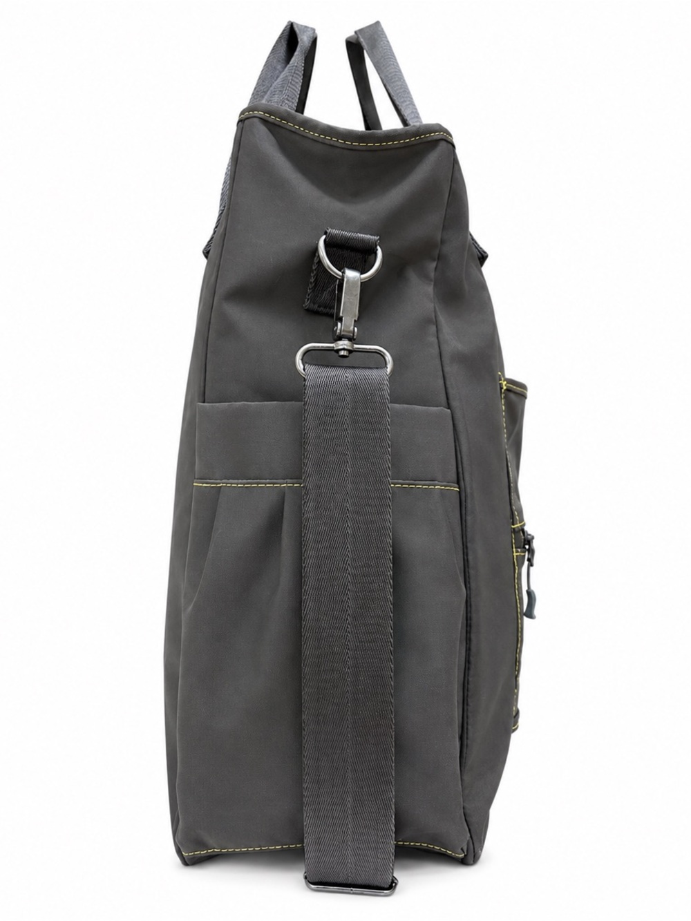 Athleta Gray Shoulder Bag Large Zip Top Travel Gym Yoga Carry All Bag Tote - Picture 5 of 11